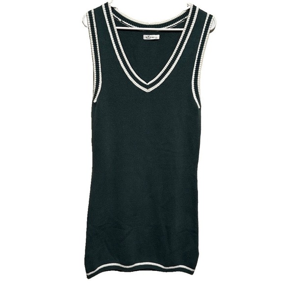 Hollister Dresses & Skirts - Hollister Women's Dress Cotton Blend Sz Large Green And White
